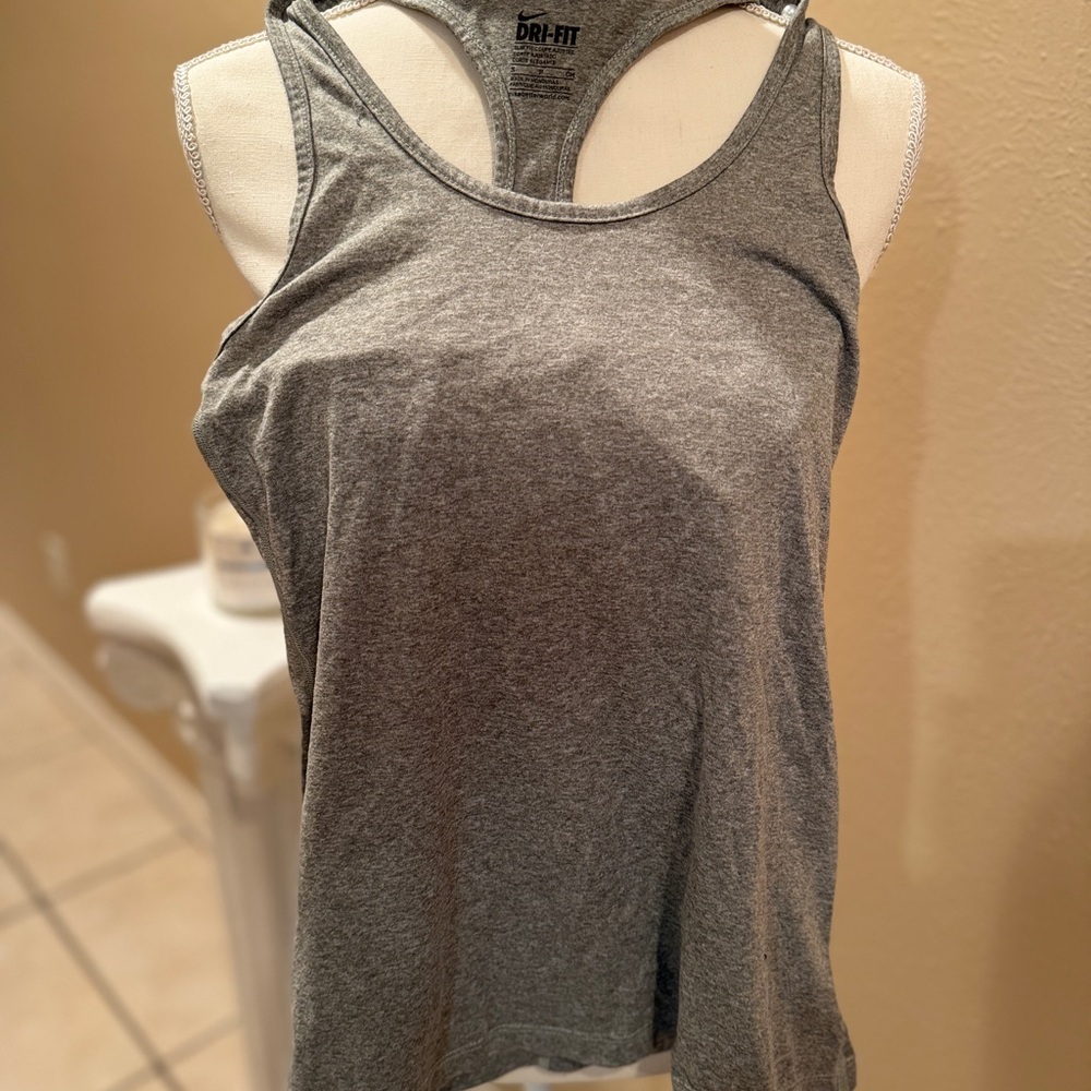 Nike Women's Gray Dri-FIT Tank Top